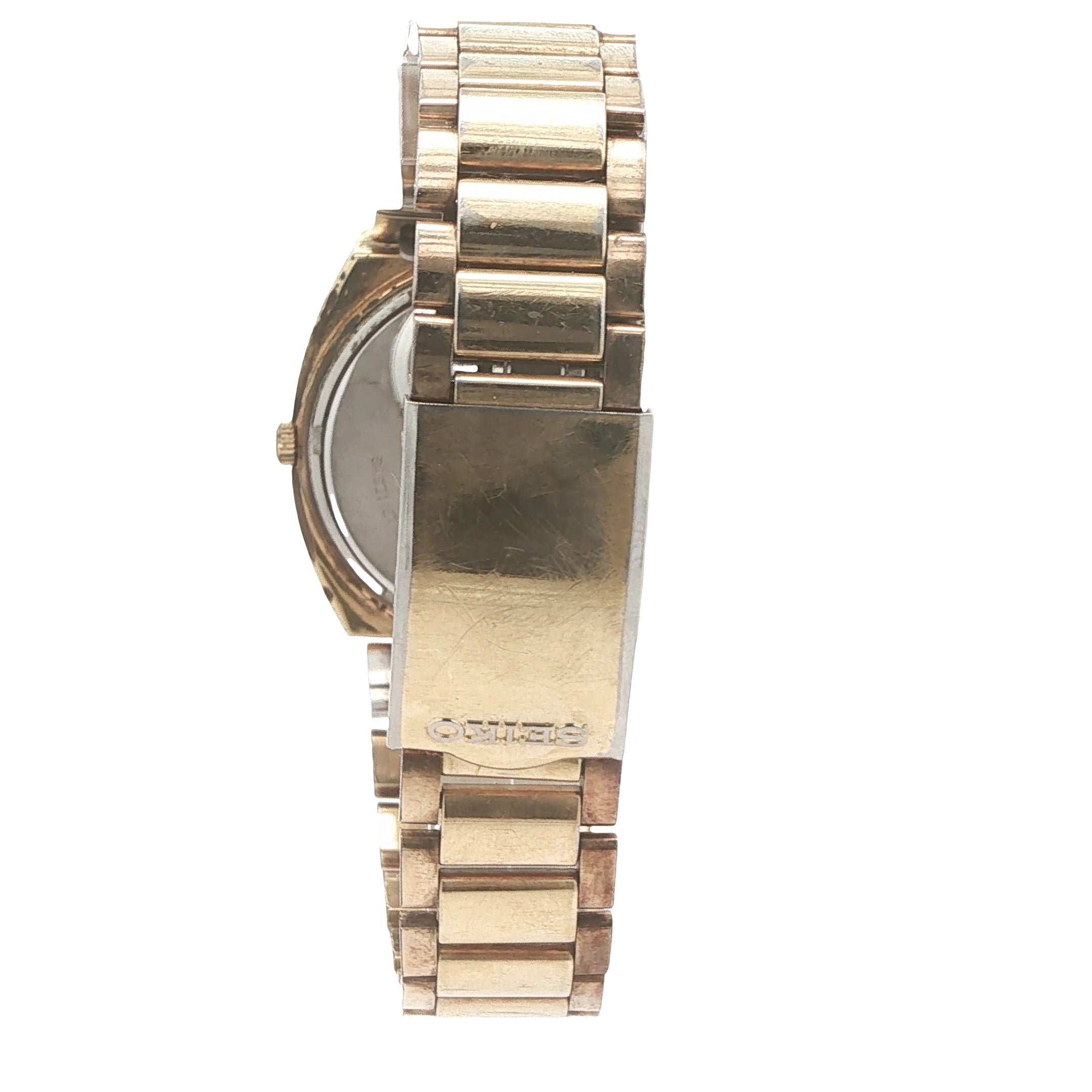 Vintage 1975 Seiko Quartz 3003 Day-Date Gold-Tone 36mm Estate Watch