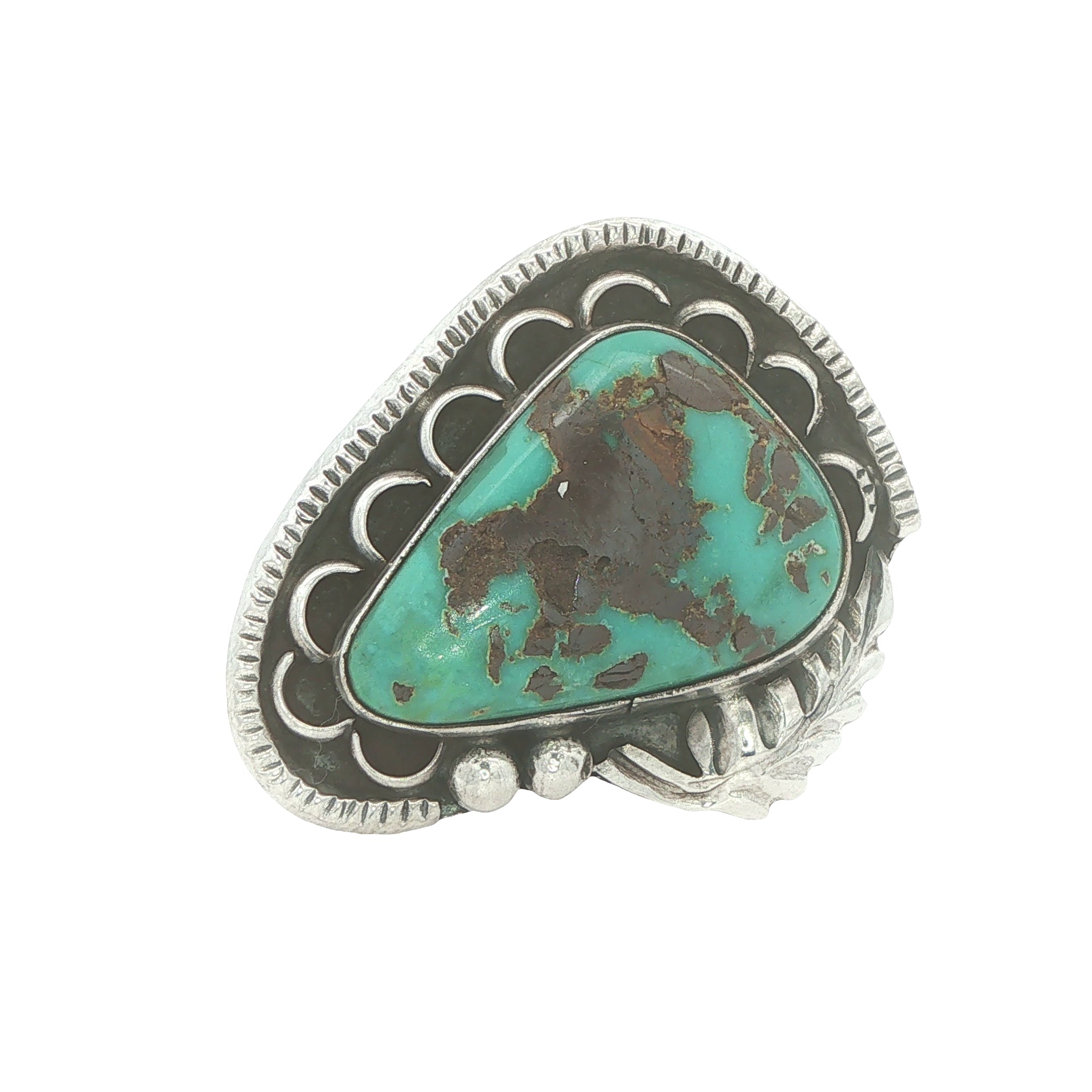 Vintage Estate Turquoise Large Statement Ring Size 7 – 34mm