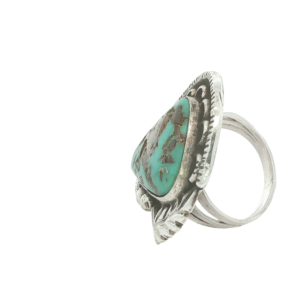 Vintage Estate Turquoise Large Statement Ring Size 7 – 34mm