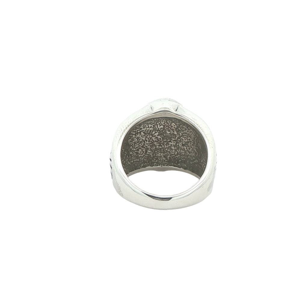 Vintage Estate 925 Sterling Silver Turquoise Oval Ring Size 6 – 15mm Stone