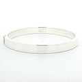Estate 925 Sterling Silver Hinged Bangle Bracelet – 7mm Wide, 7" Wrist