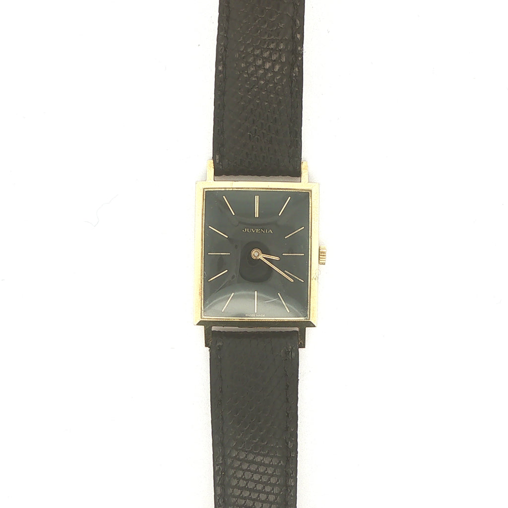 Vintage Circa 1960s Estate Juvenia 18K Yellow Gold Cal. 602 Manual-Wind 29mm Watch