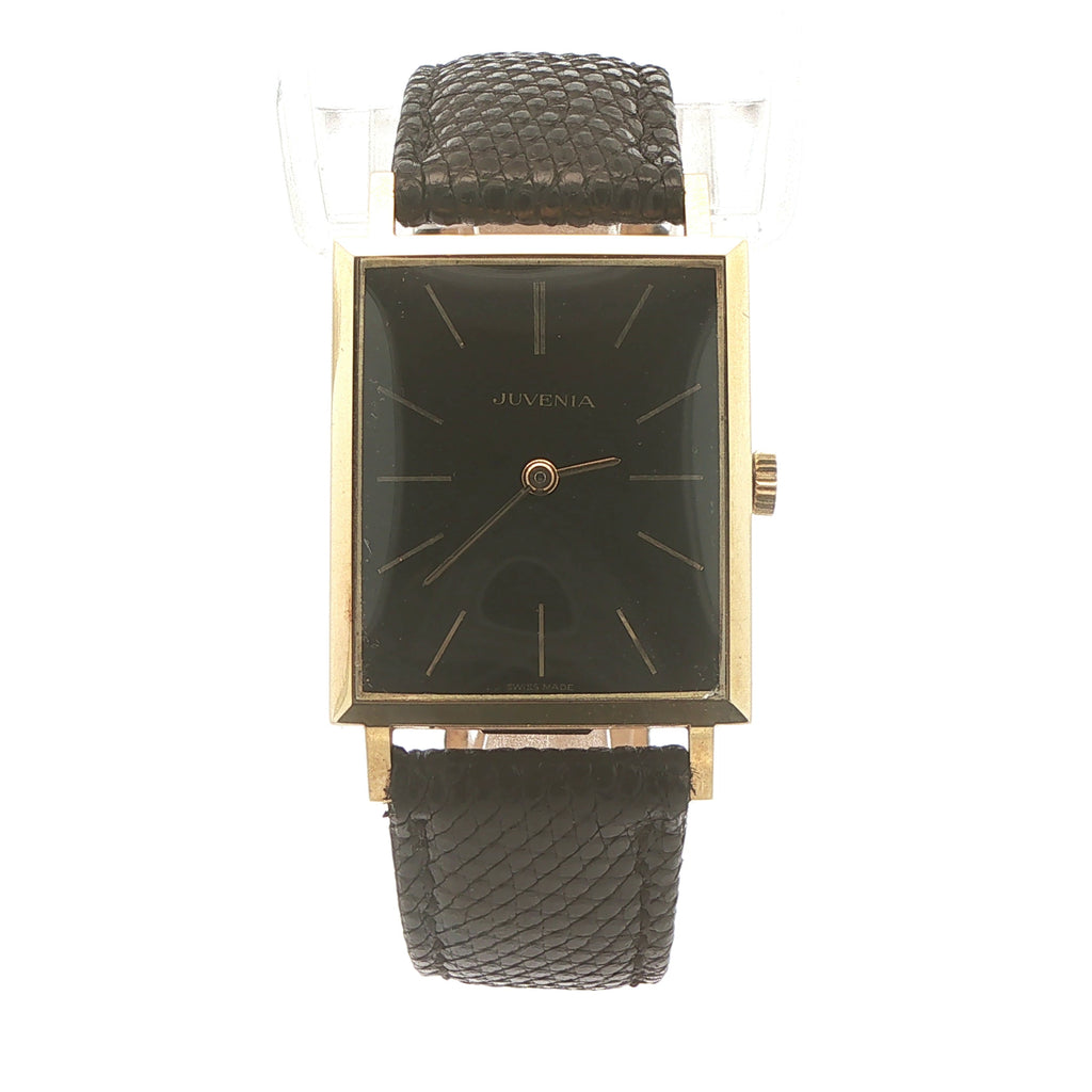 Vintage Circa 1960s Estate Juvenia 18K Yellow Gold Cal. 602 Manual-Wind 29mm Watch