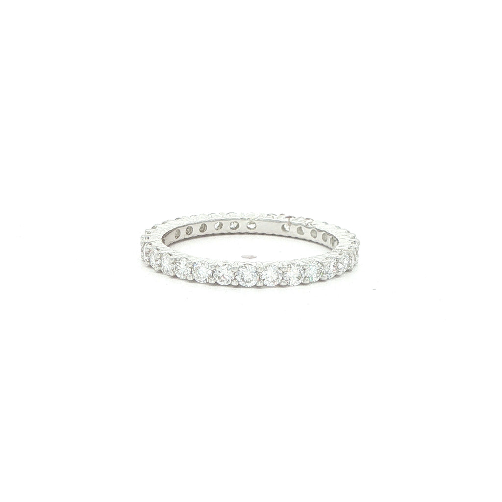 14K White Gold Lab-Grown Diamond Eternity Band – 1.00 CTW, Size 7