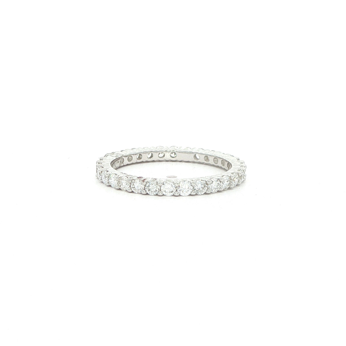 14K White Gold Lab-Grown Diamond Eternity Band – 1.00 CTW, Size 7