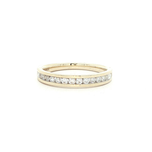 14K Yellow Gold 0.25 CTW Lab-Grown Diamond Channel-Set Band – Size 7