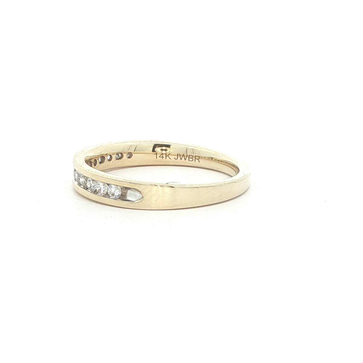 14K Yellow Gold 0.25 CTW Lab-Grown Diamond Channel-Set Band – Size 7