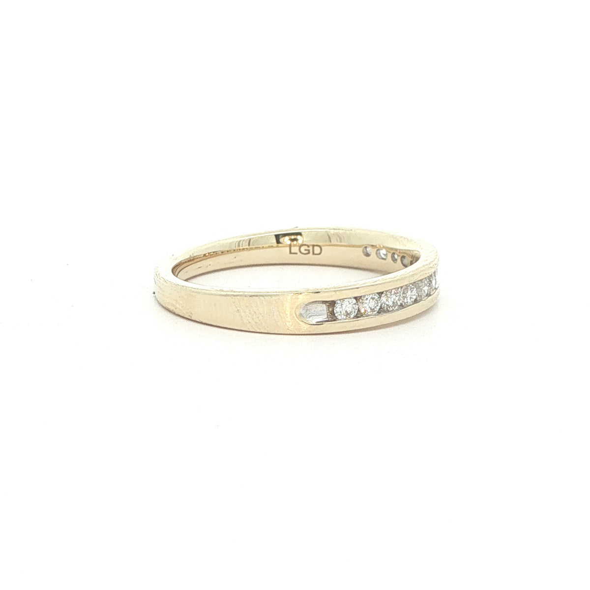 14K Yellow Gold 0.25 CTW Lab-Grown Diamond Channel-Set Band – Size 7