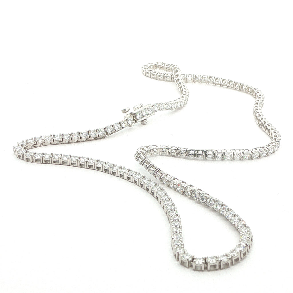 16-Inch Sterling Silver 10.00 CTW Lab-Grown Diamond Tennis Necklace