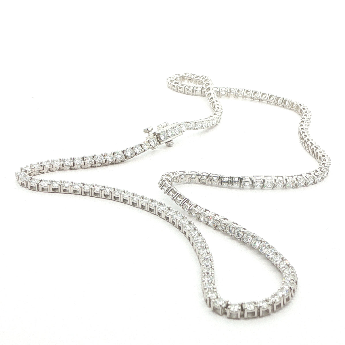 16-Inch Sterling Silver 10.00 CTW Lab-Grown Diamond Tennis Necklace