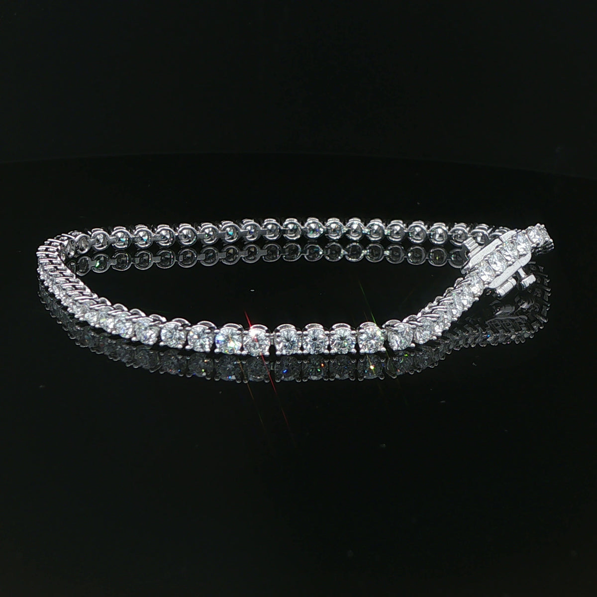 New Silver 5.00 CTW Lab-Grown Diamond Tennis Bracelet – 7 Inch