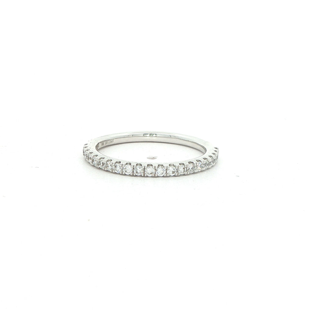 New IGI Certified 14K White Gold Lab-Grown Diamond Band – Approx. 0.325 CTW, Size 7