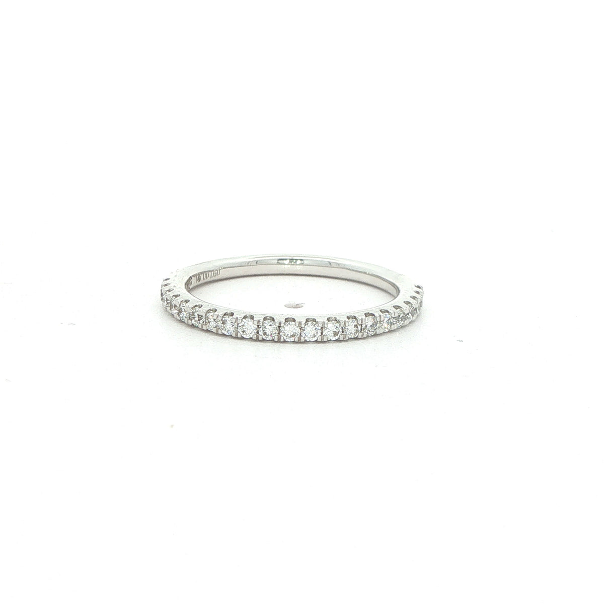 New IGI Certified 14K White Gold Lab-Grown Diamond Band – Approx. 0.325 CTW, Size 7
