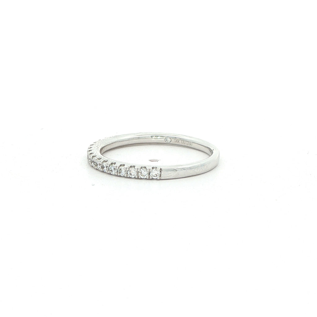 New IGI Certified 14K White Gold Lab-Grown Diamond Band – Approx. 0.325 CTW, Size 7