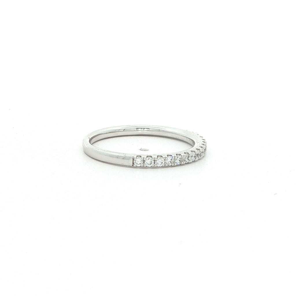 New IGI Certified 14K White Gold Lab-Grown Diamond Band – Approx. 0.325 CTW, Size 7