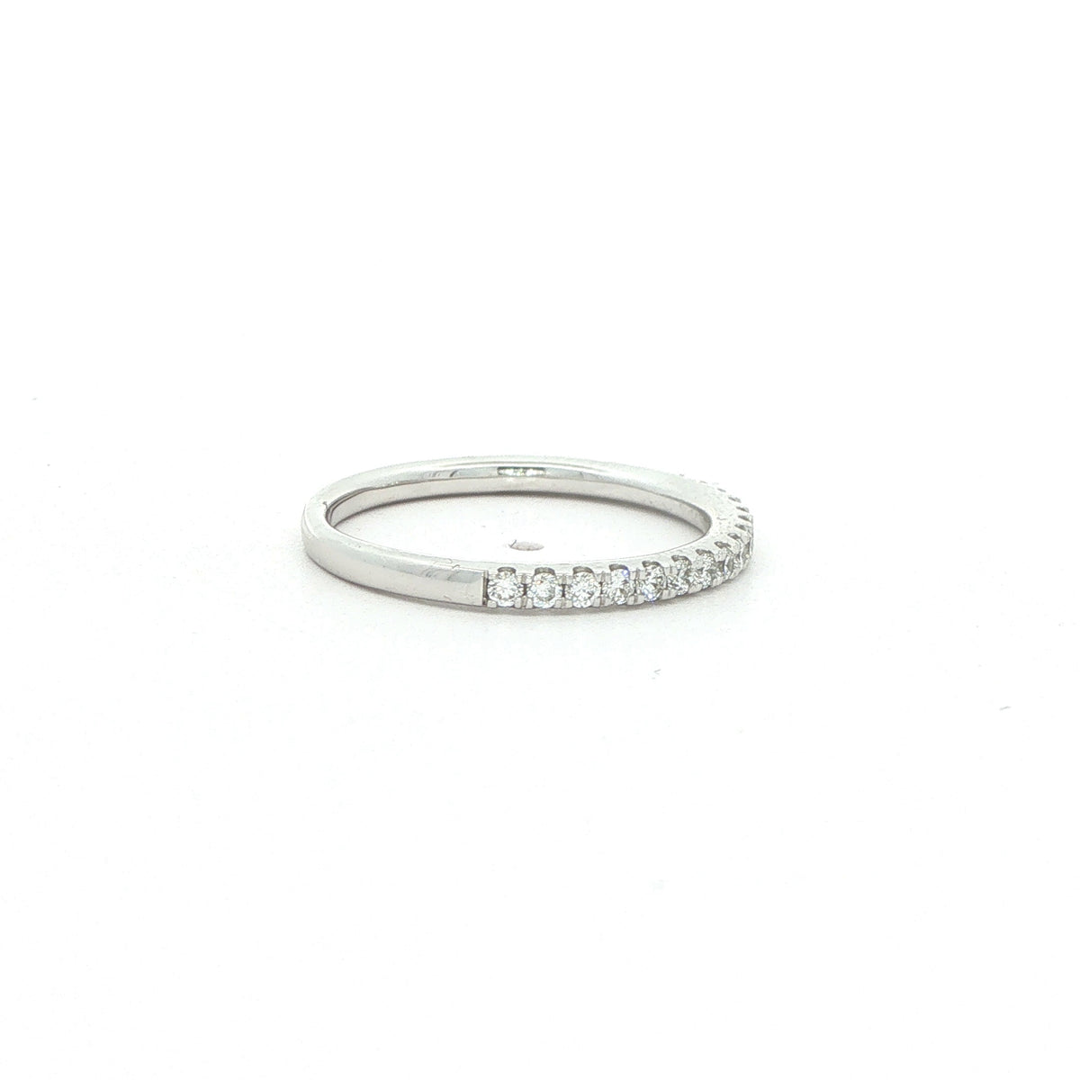 New IGI Certified 14K White Gold Lab-Grown Diamond Band – Approx. 0.325 CTW, Size 7
