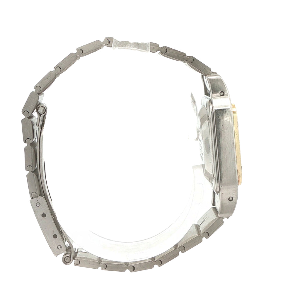 1980s Estate Cartier Santos Carrée Ladies’ Steel & 18K Yellow Gold Automatic Watch