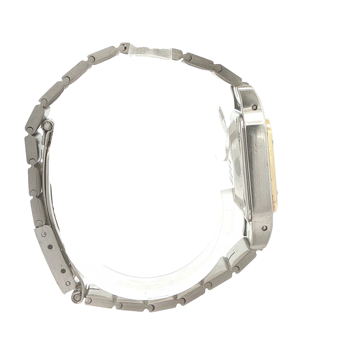 1980s Estate Cartier Santos Carrée Ladies’ Steel & 18K Yellow Gold Automatic Watch