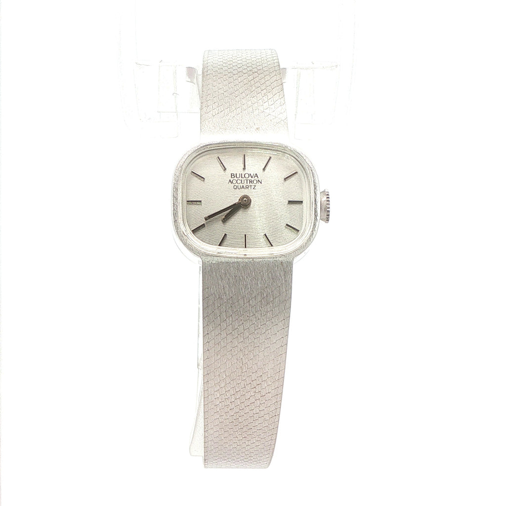 1980 Vintage Estate Bulova Accutron Quartz Stainless Steel Watch – 21mm, With Box