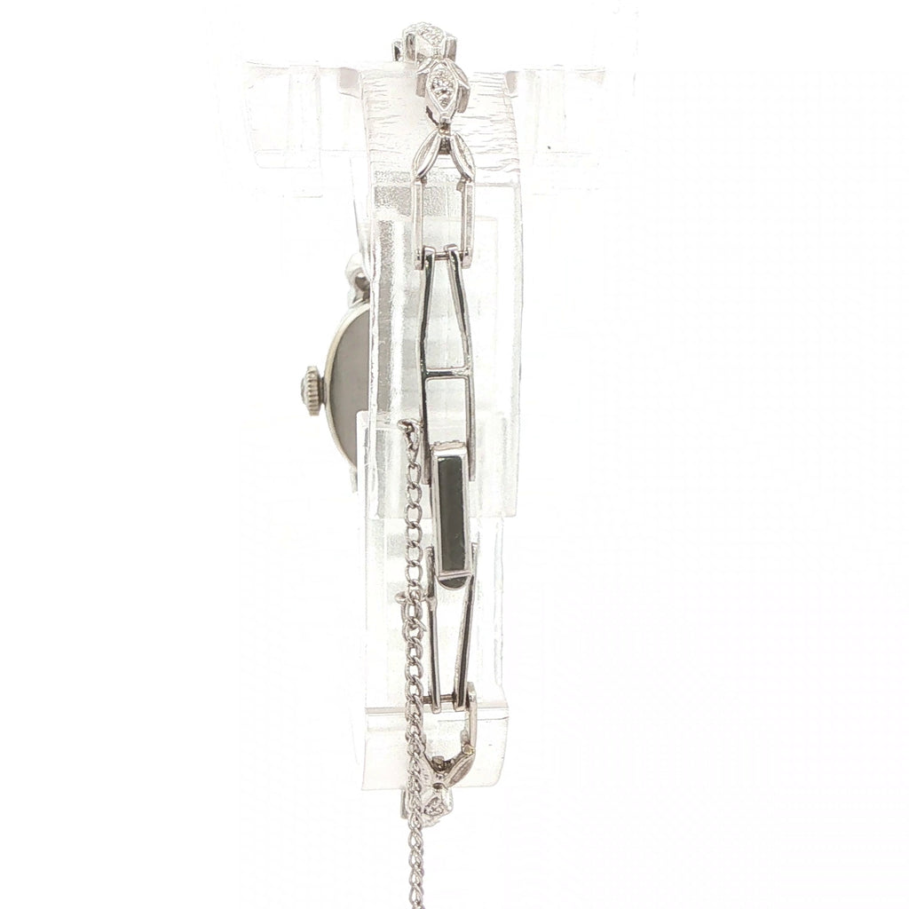 1960s Estate Hamilton Natural Diamond Cocktail Watch – 14K White Gold Case
