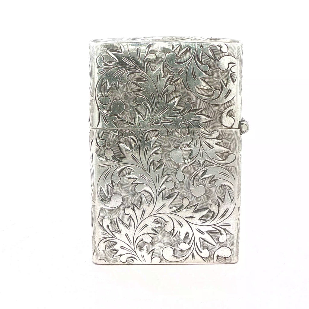 Estate Sterling Silver Engraved Lighter – 1947–1953 Zippo Insert