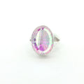Estate 925 Sterling Silver Oval Mystic Opal Ring – Size 6