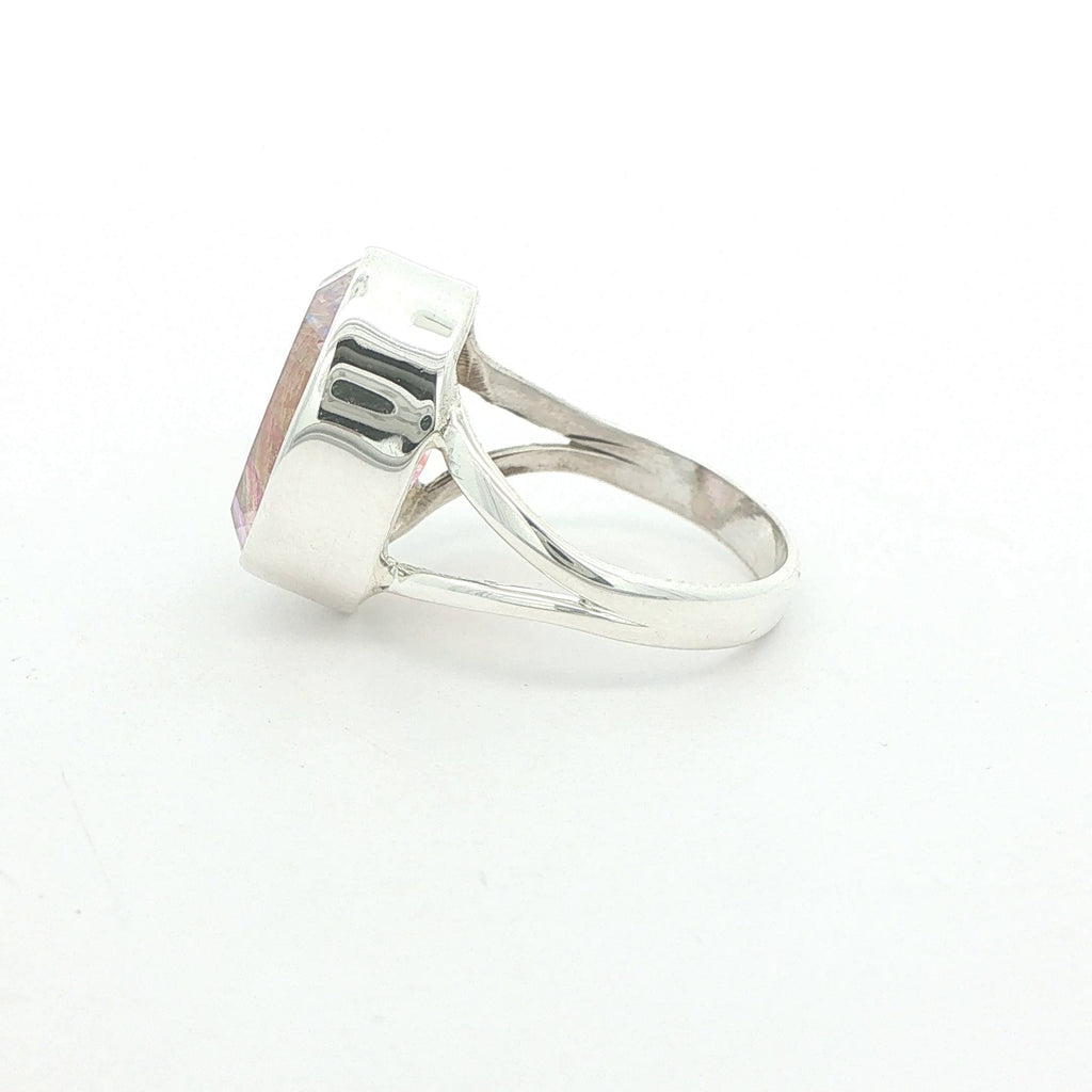 Estate 925 Sterling Silver Oval Mystic Opal Ring – Size 6