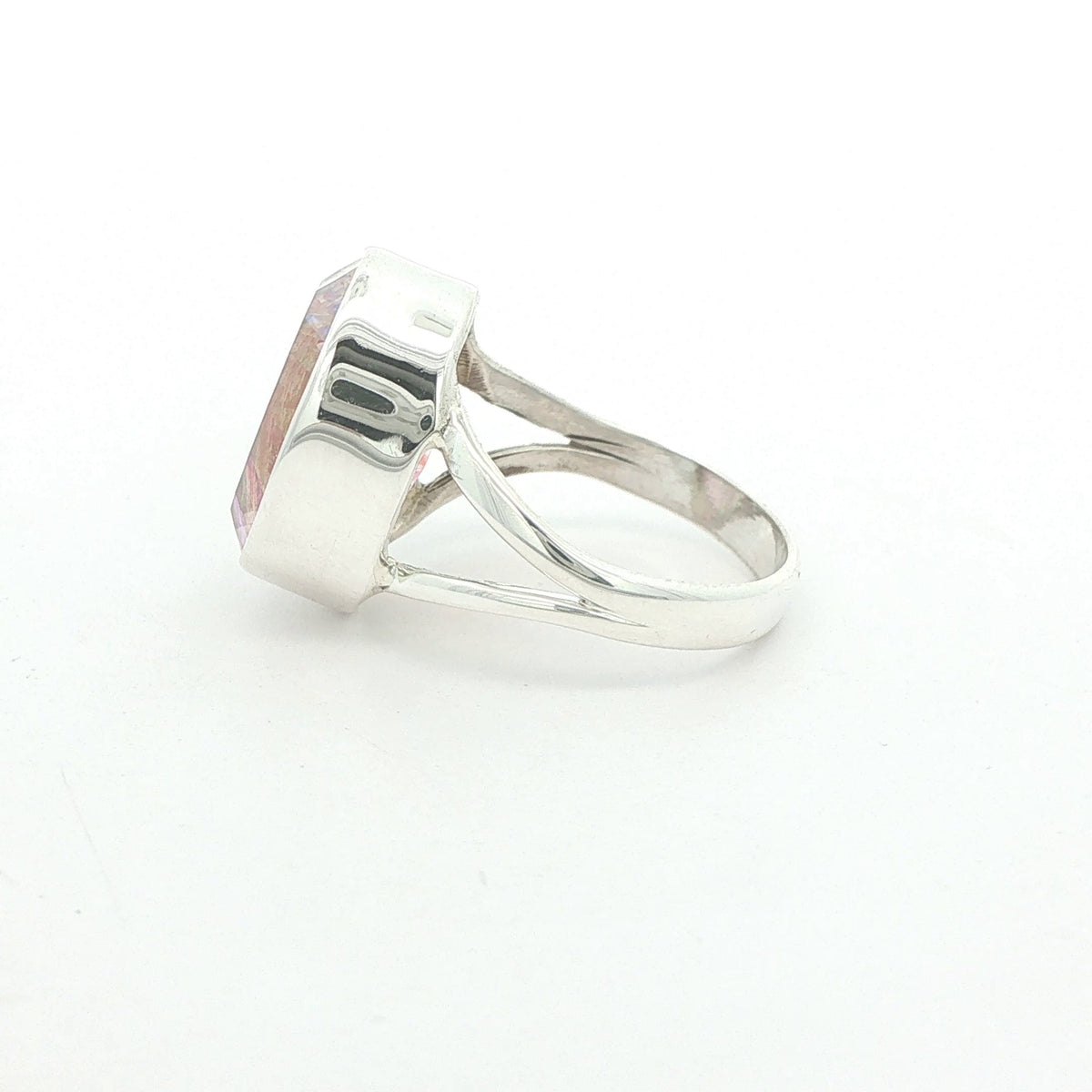 Estate 925 Sterling Silver Oval Mystic Opal Ring – Size 6