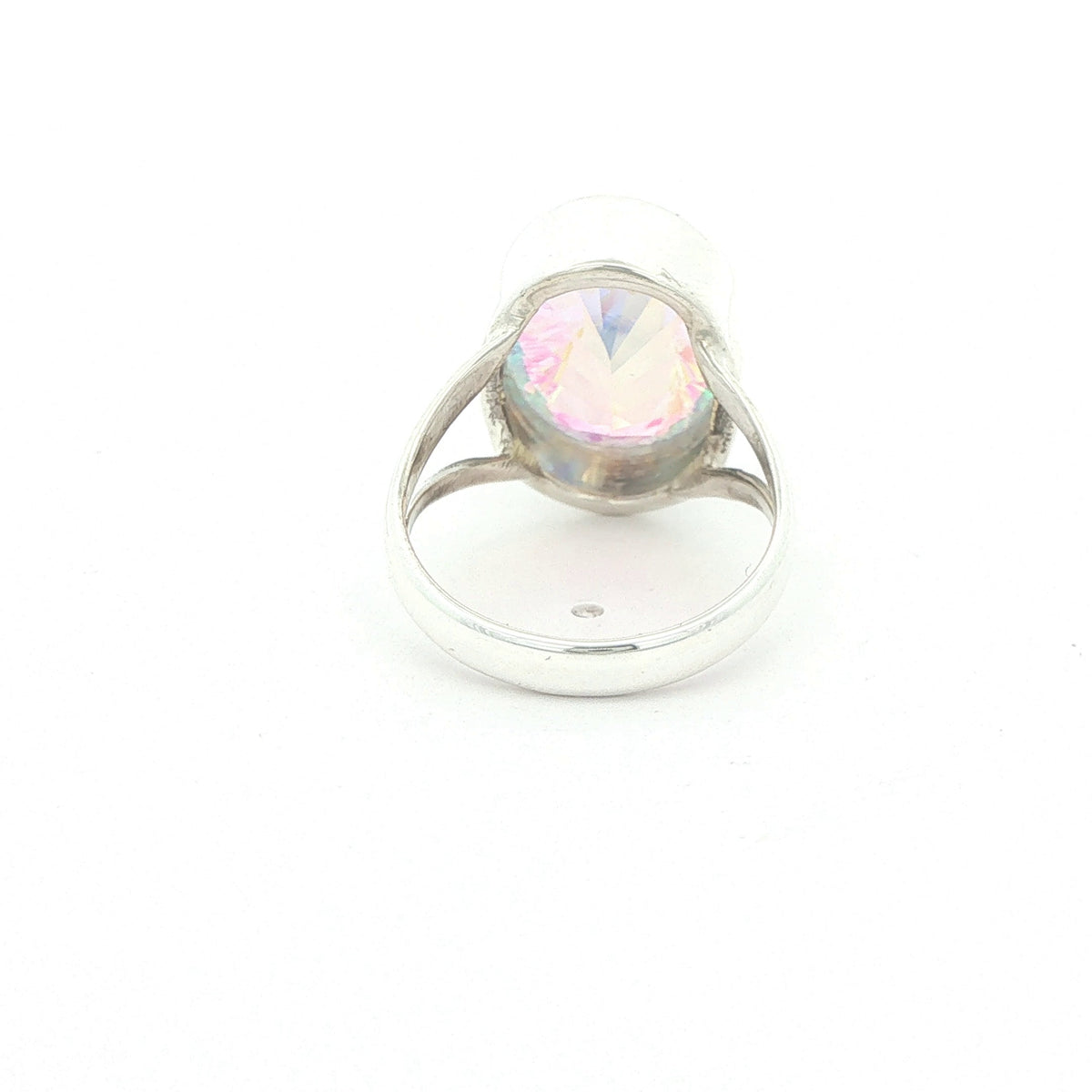 Estate 925 Sterling Silver Oval Mystic Opal Ring – Size 6