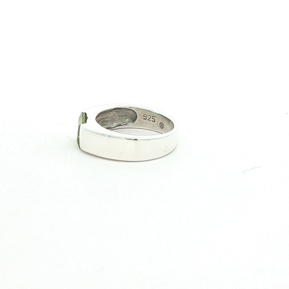 Estate Sterling Silver Square-Cut Peridot Ring – SZ 6