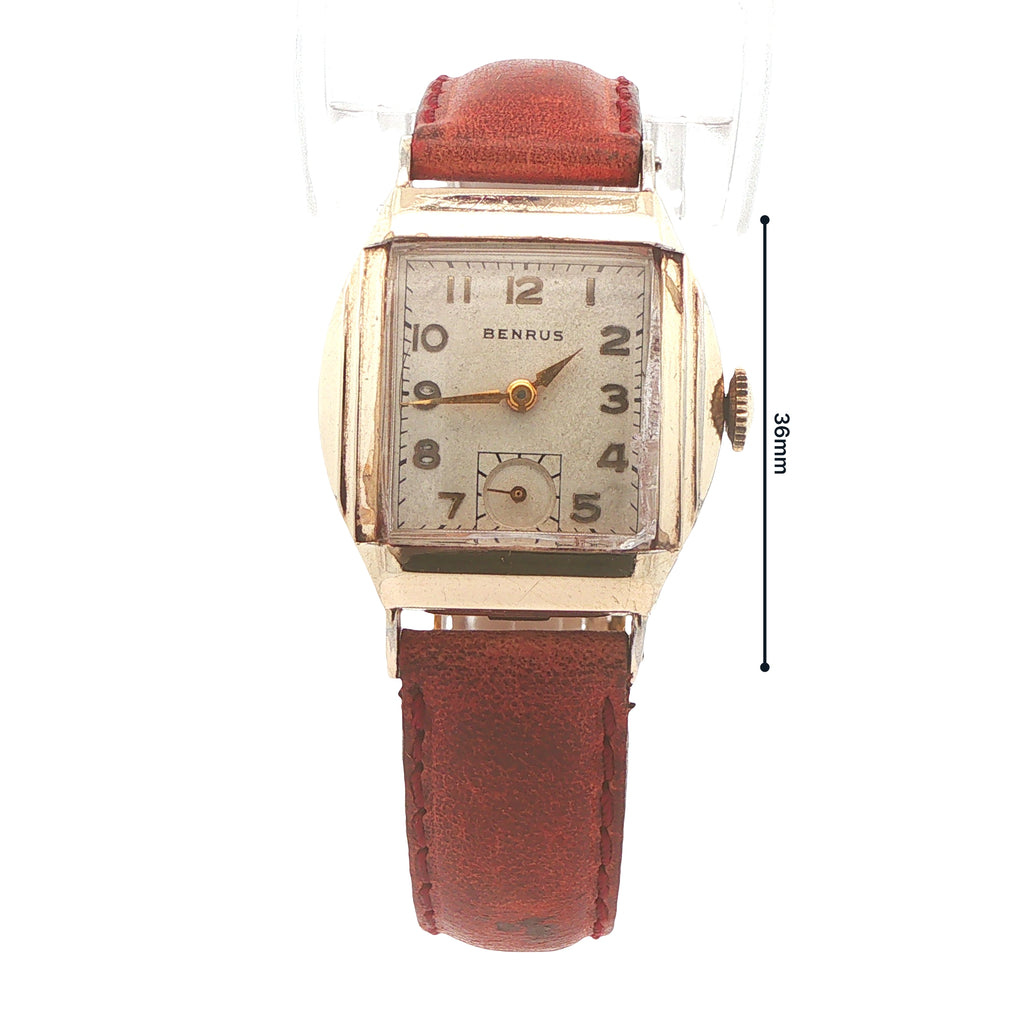 Estate Vintage Benrus 10K Gold Filled Swiss Watch