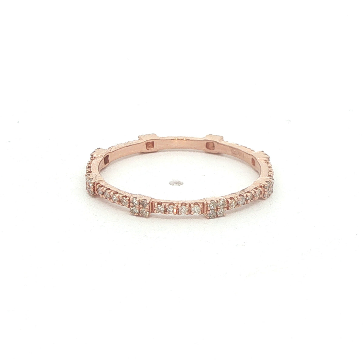 New 10K Rose Gold 0.22 CTW Natural Diamond Cluster Band – Size 7