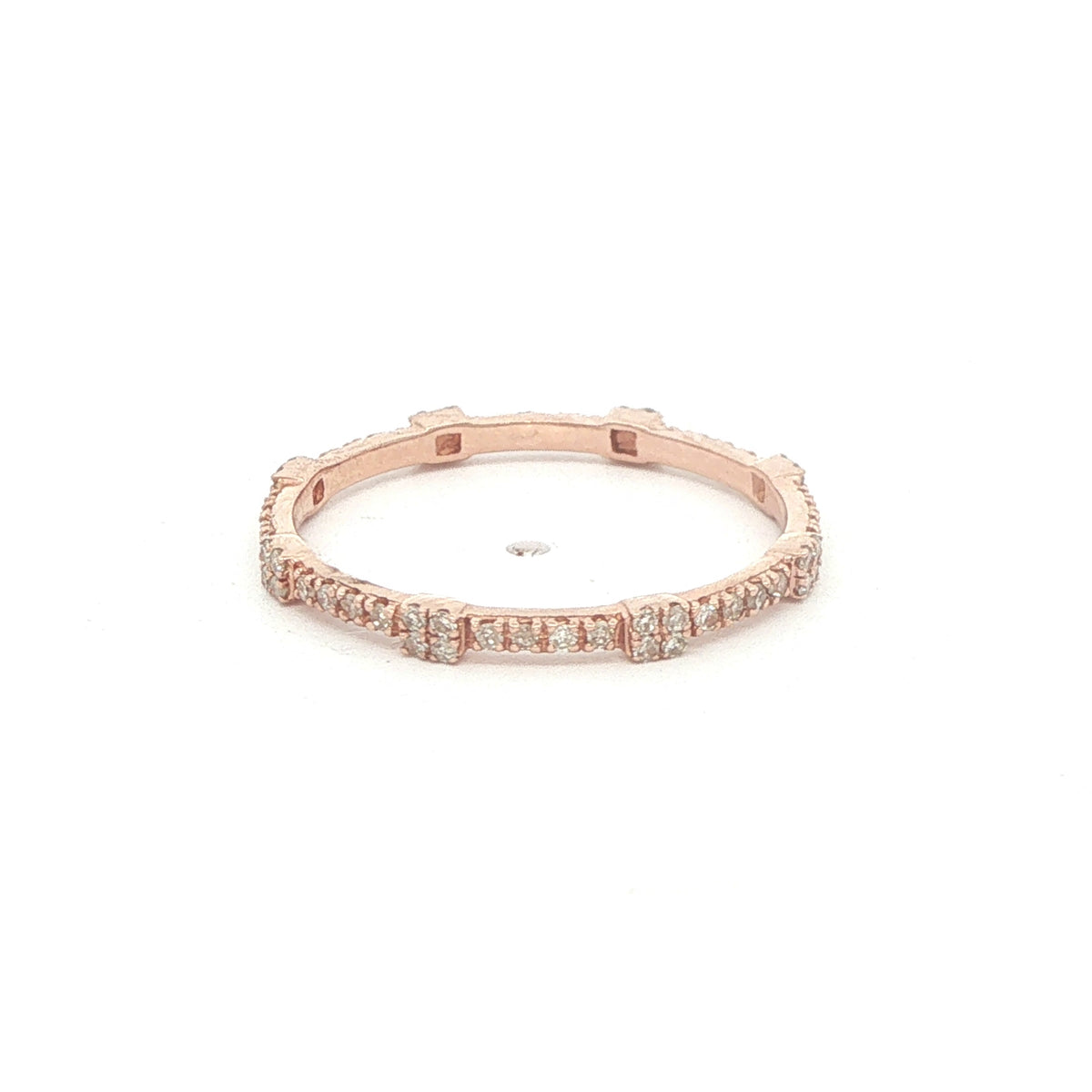 New 10K Rose Gold 0.22 CTW Natural Diamond Cluster Band – Size 7