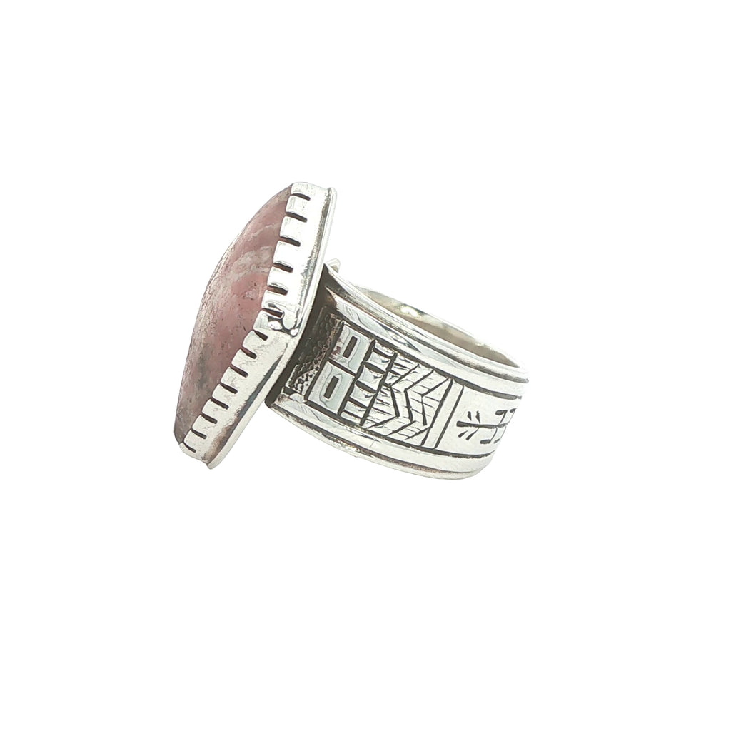 Vintage Estate Relios RMT Sterling Silver Pink Stone Ring – SZ 9