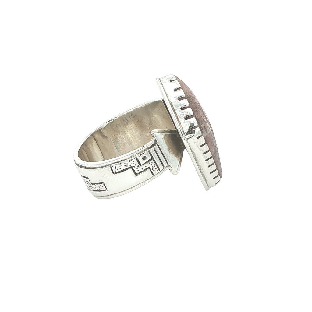 Vintage Estate Relios RMT Sterling Silver Pink Stone Ring – SZ 9