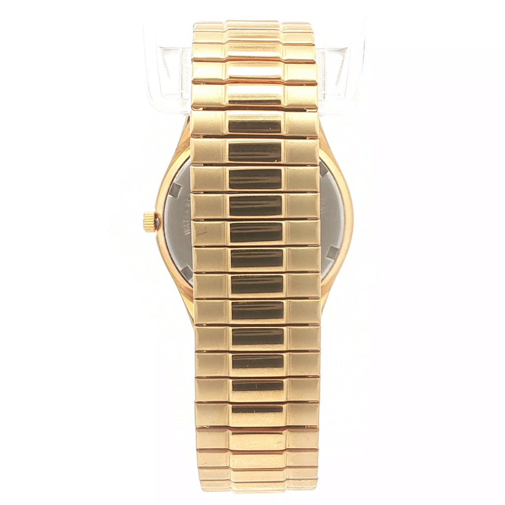 Vintage 1990s–2000s Seiko Railroad Approved Men’s 35mm Gold-Tone Day-Date Watch