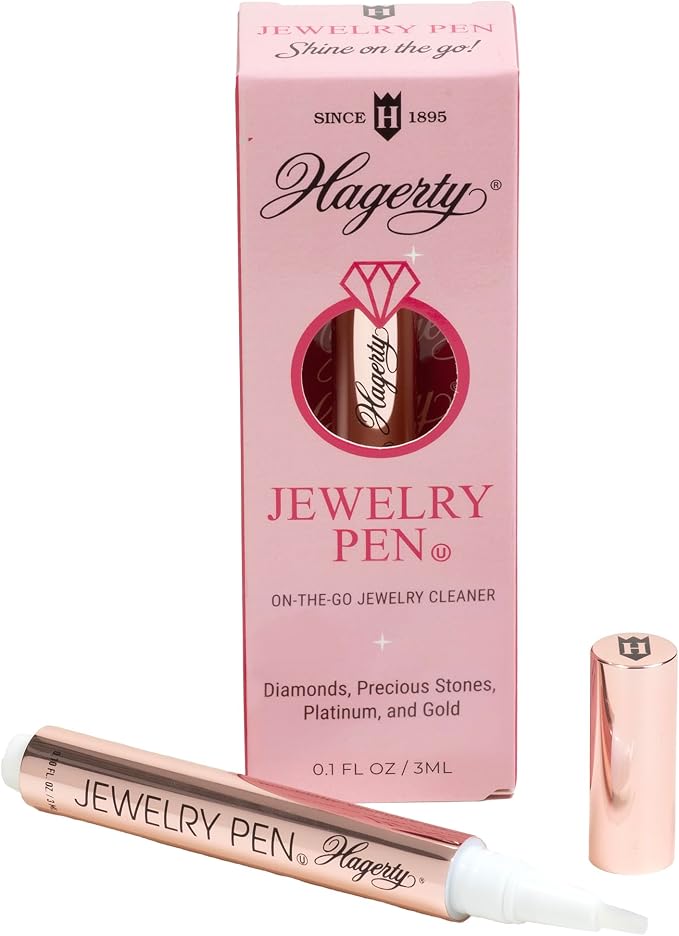 Hagerty Jewelry Pen On-the-Go Jewelry Cleaner – Click, Brush & Shine 3 mL