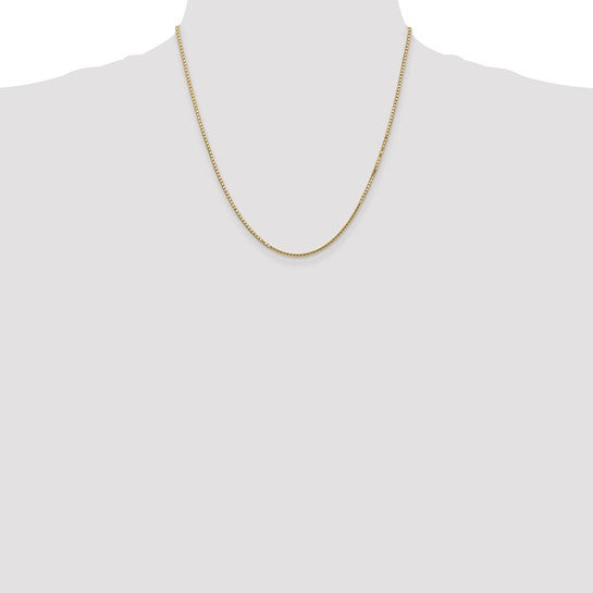 New 14K Yellow Gold 20" Solid Box Chain Necklace 1.5mm – Unisex