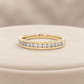 14K Yellow Gold 0.25 CTW Lab-Grown Diamond Channel-Set Band – Size 7