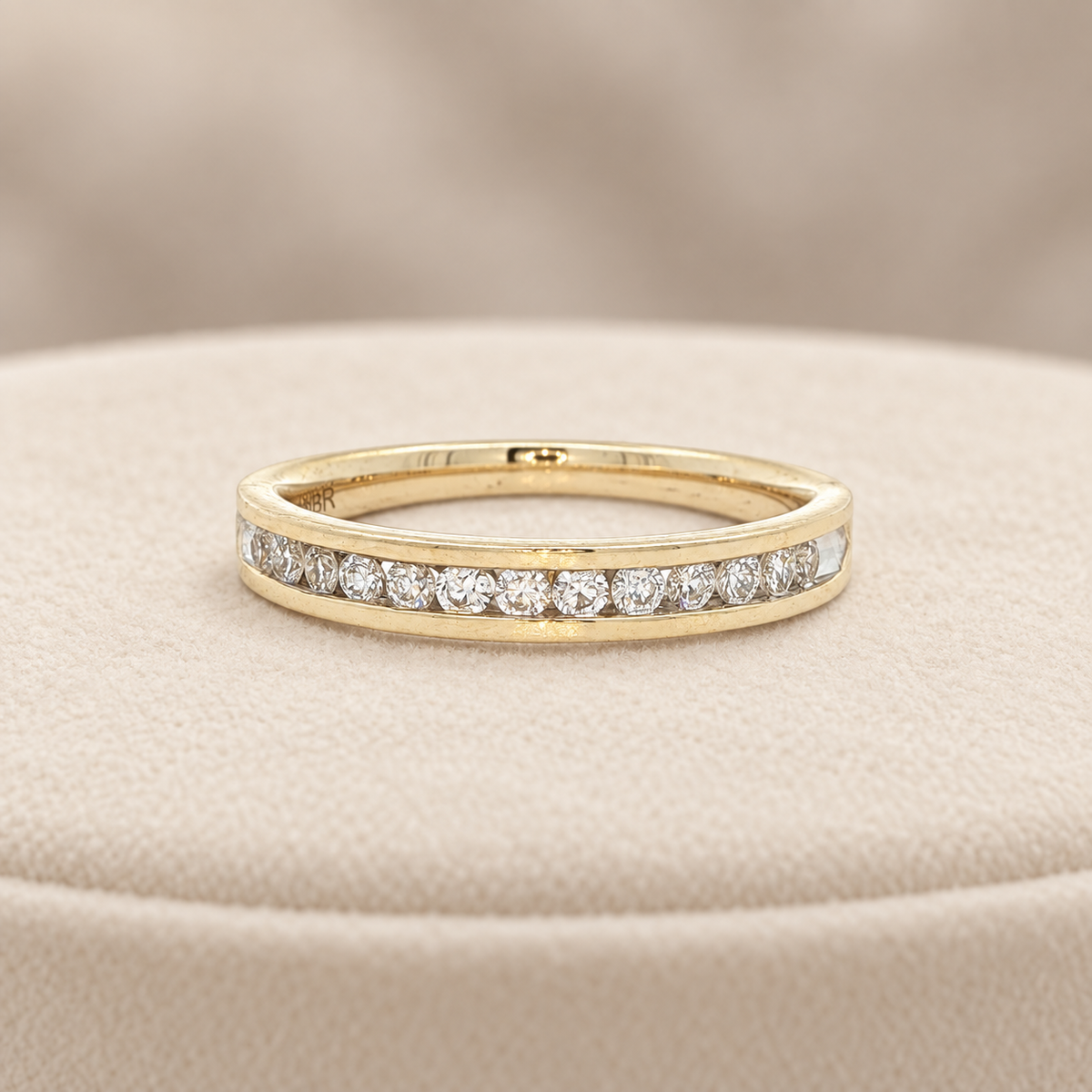 14K Yellow Gold 0.25 CTW Lab-Grown Diamond Channel-Set Band – Size 7