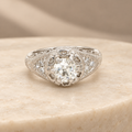 Estate Art Deco Era Platinum Filigree Diamond Ring Circa 1920s–1930s – 1.05CT VS1 G/H
