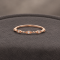 10K Rose Gold 0.05 CTW Lab-Grown Diamond Milgrain Band