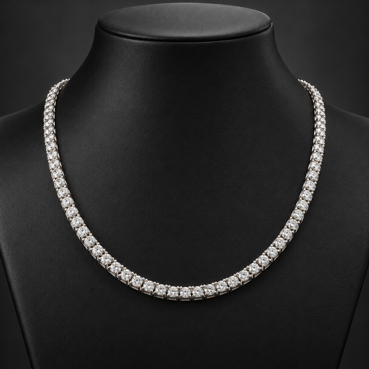 16-Inch Sterling Silver 10.00 CTW Lab-Grown Diamond Tennis Necklace