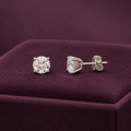 New 14K White Gold Lab-Grown Diamond Stud Earrings – Approx. 0.50 CTW, VS Clarity