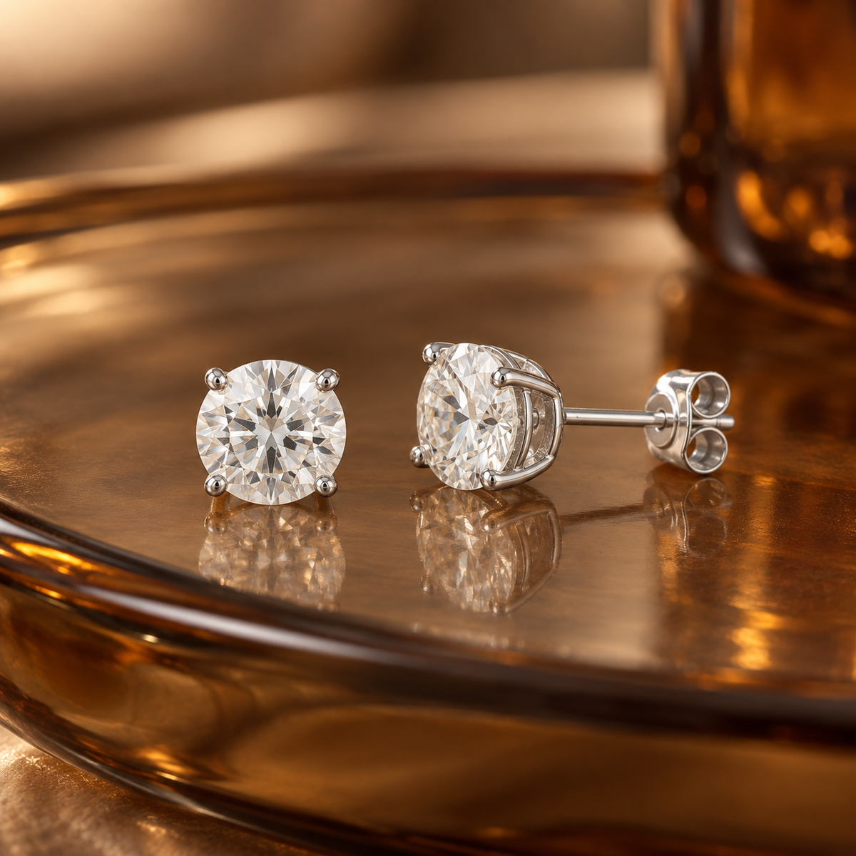 New 14K White Gold Lab-Grown Diamond Stud Earrings – Approx. 1.50 CTW, VS Clarity