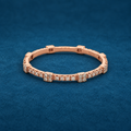 New 10K Rose Gold 0.22 CTW Natural Diamond Cluster Band – Size 7
