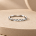New IGI Certified 14K White Gold Lab-Grown Diamond Band – Approx. 0.325 CTW, Size 7