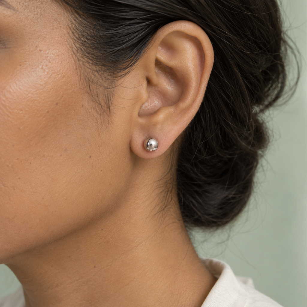 Silver Ball Stud Earrings – 5.80mm