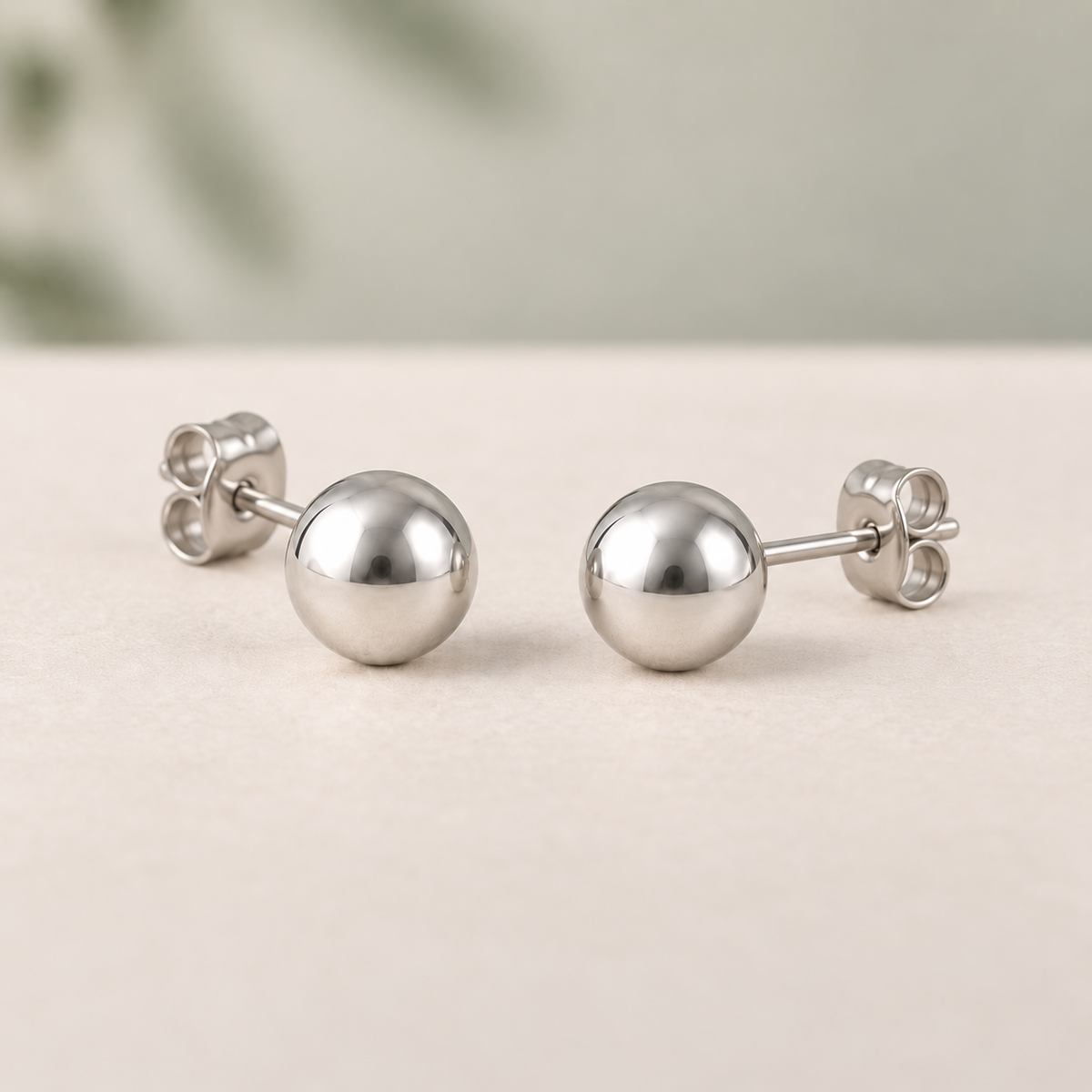 Silver Ball Stud Earrings – 5.80mm