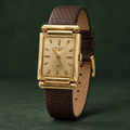 Estate Longines Mid-Century 1950s–1960s 14K Yellow Gold Rectangular Dress Watch 44mm x 31mm